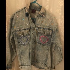 Decorated jean jacket